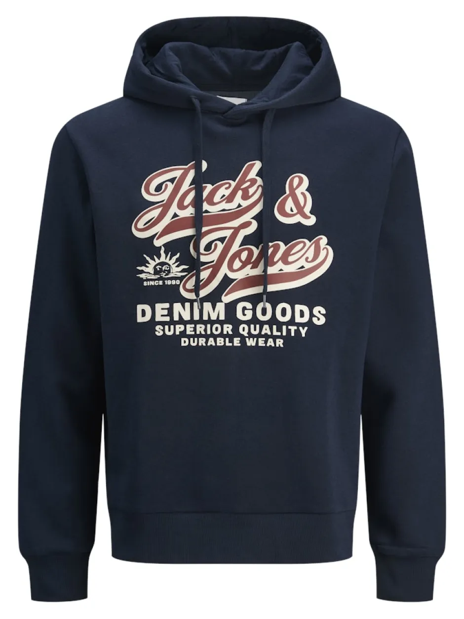 miesten huppari, JJELOGO SWEAT HOOD 2 COL 25/26>Jack and Jones
