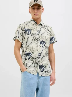 miesten lyhythihainen kauluspaita, JJHAWAII AOP SHIRT SS>Jack and Jones Clearance