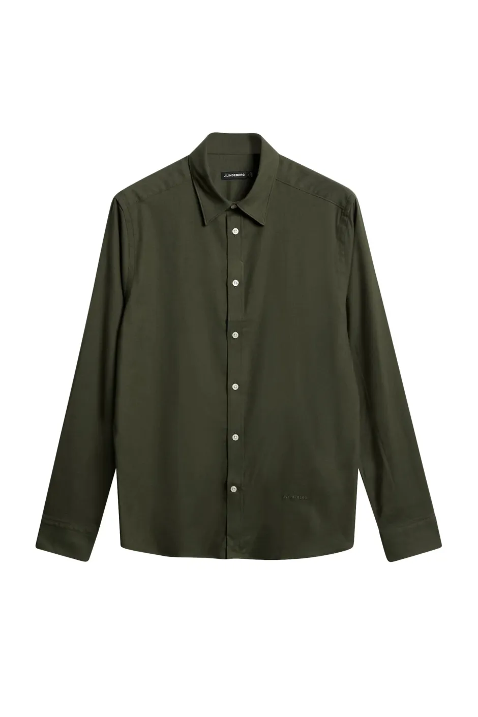 Miesten Flanellipaita, LIGHT FLANNEL SLIM SHIRT Armeijanvihreä>J.Lindeberg Online