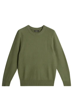 miesten neule, ARTHUR KNIT ORG COTTON Armeijanvihreä><noscript><img width=