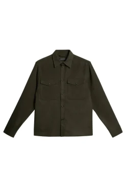 Miesten Paitatakki, FLAT WOOL OVERSHIRT Armeijanvihreä><noscript><img width=
