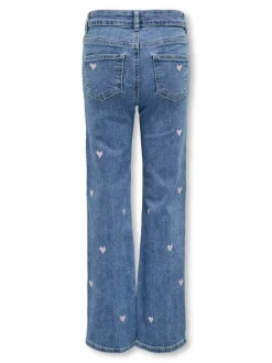 Lasten Farkut, KOGJUICY WIDE LEG HEART JEANS Indigo><noscript><img width=