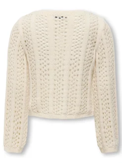 lasten neule, KOGMARINA LIFE LS CROP V-NECK TIE KNT><noscript><img width=