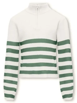 Lasten Neulepusero, KOGFRANCA HALF ZIP LS STRIPE KNIT>Kids Only Online
