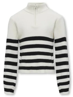 Lasten Neulepusero, KOGFRANCA HALF ZIP LS STRIPE KNIT>Kids Only Online