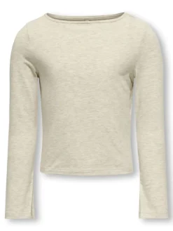 lasten paita, KOGFELINA L/S BOATNECK SLIT TOP>Kids Only Outlet