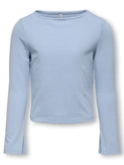 lasten paita, KOGFELINA L/S BOATNECK SLIT TOP>Kids Only Outlet