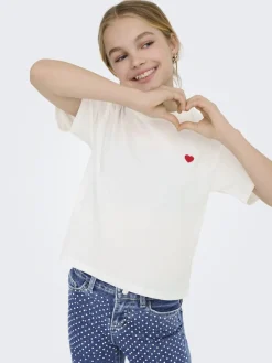 lasten t-paita, KOGMAIKEN LIFE CROPHEART SS TOP>Kids Only Best