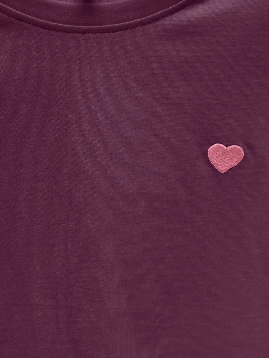 lasten t-paita, KOGMAIKEN LIFE CROPHEART SS TOP>Kids Only Hot