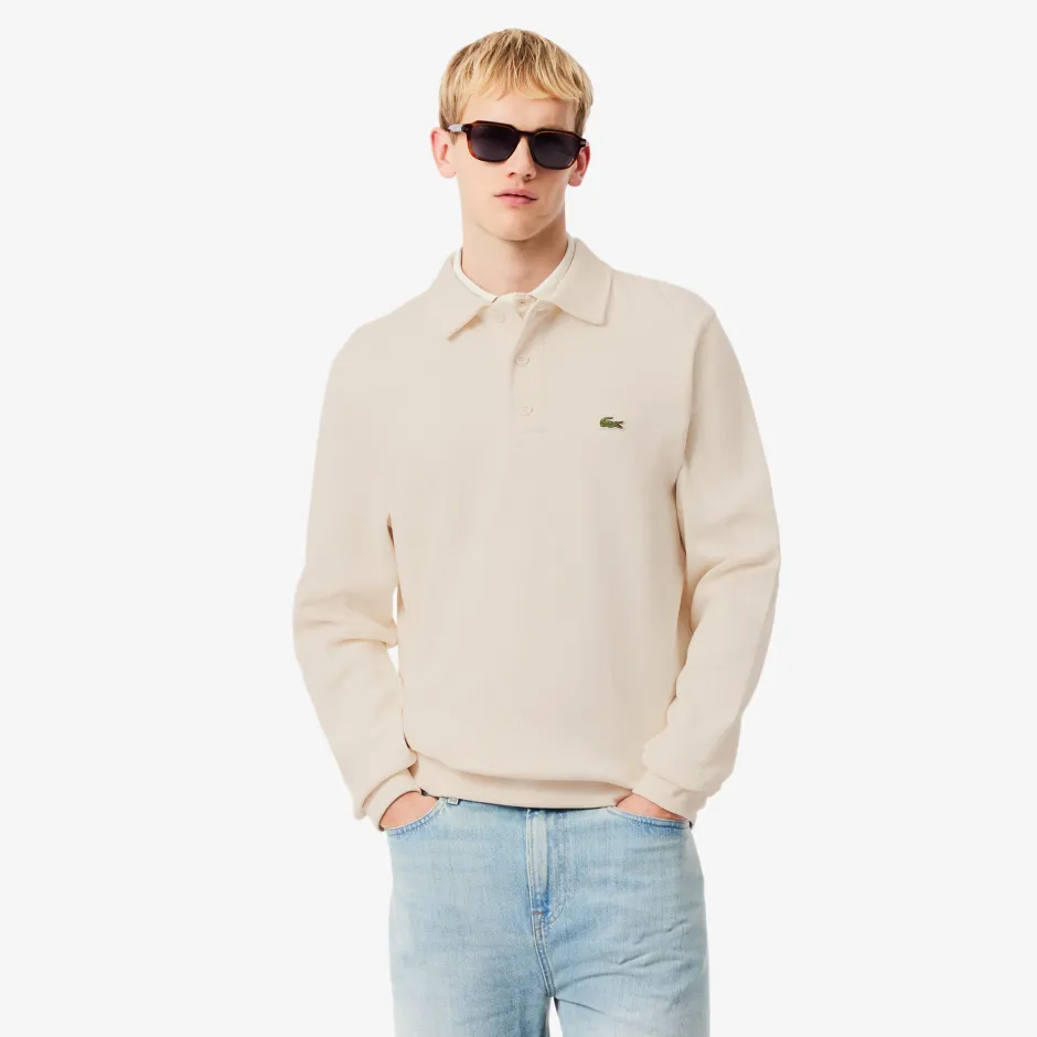 miesten collegepaita Classic Fit Polo Collar Ribbed Sweater,>Lacoste Clearance