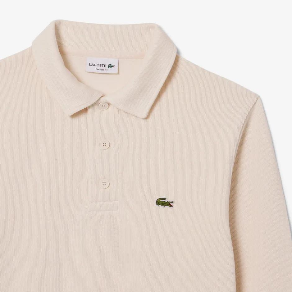 miesten collegepaita Classic Fit Polo Collar Ribbed Sweater,>Lacoste Clearance