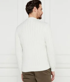 miesten neulepusero Cable Knit Cotton Sweater,>Lacoste