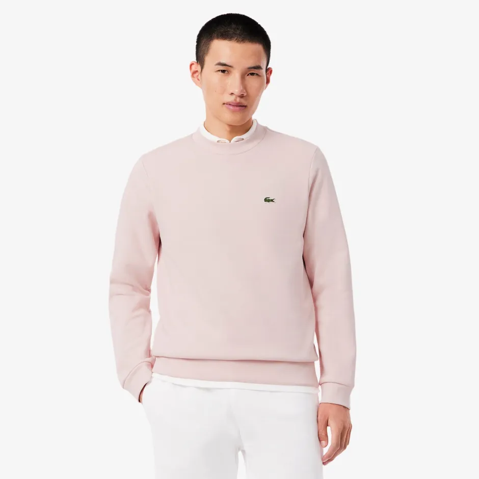 miesten neulepusero Brushed Cotton Fleex Jogger Sweatshirt, vaaleanpunainen>Lacoste Discount
