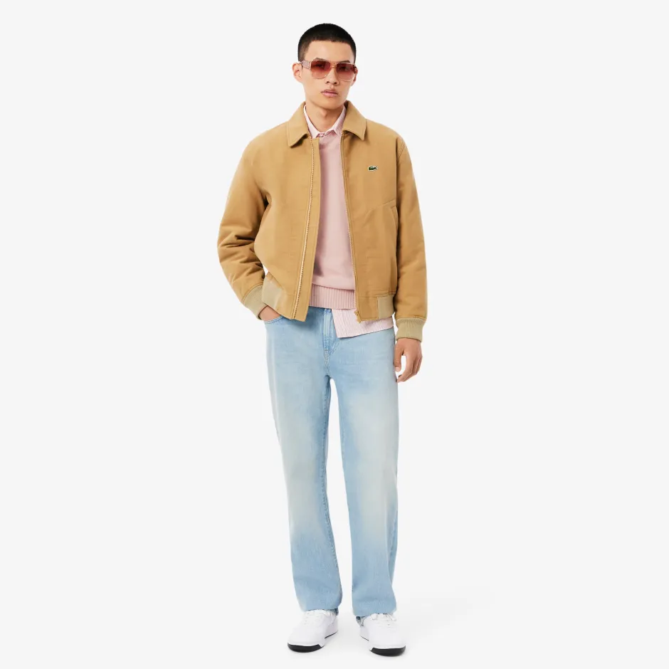 miesten neulepusero K MONOCHROME CARDED WOOL NECK SWEATER,>Lacoste Outlet