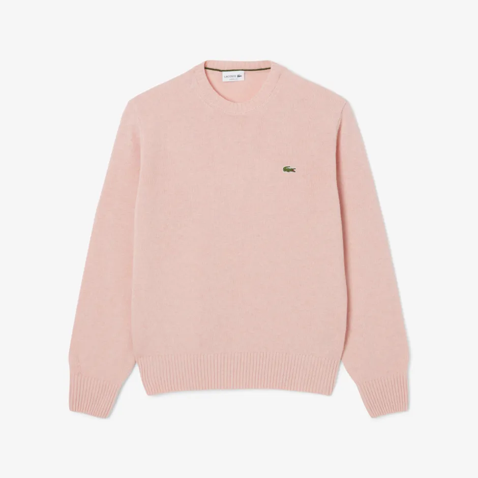 miesten neulepusero K MONOCHROME CARDED WOOL NECK SWEATER,>Lacoste Outlet