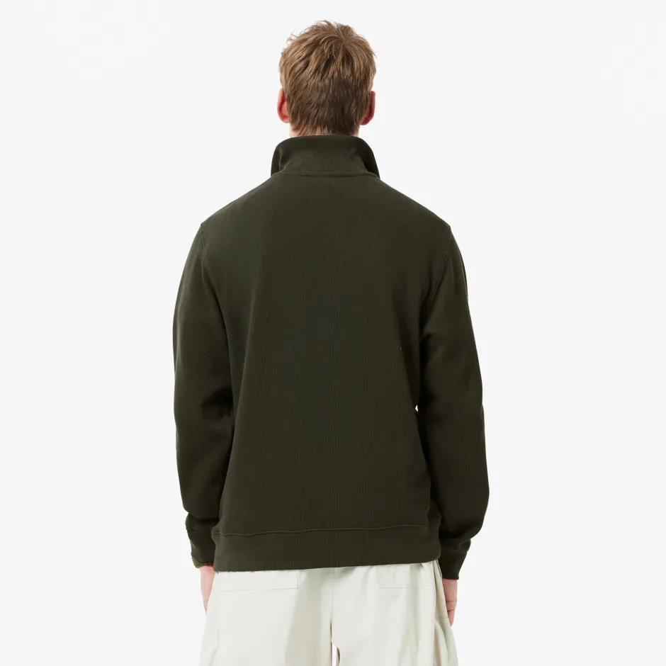 Miesten Paita, K HIGH NECK ZIPPED MONOCHROME Armeijanvihreä>Lacoste Clearance