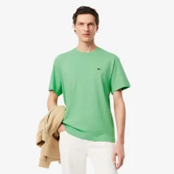 miesten t-paita, MID WEIGHT COTTON JERSEY T-SHIRT>Lacoste Clearance