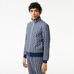 Miesten Verryttelytakki, PARIS JACQUARD MONOGRAM ZIPPED>Lacoste New