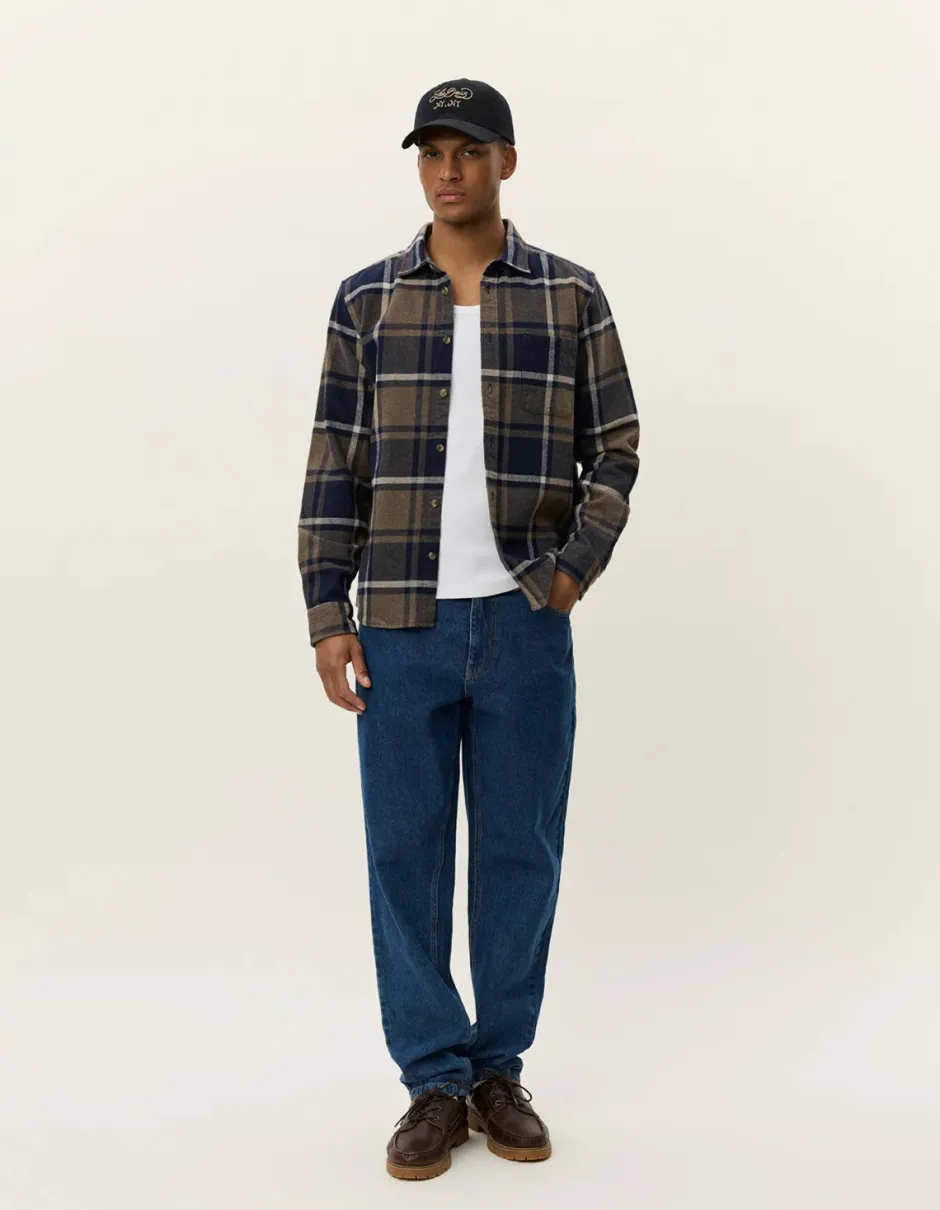 miesten flanellipaita, JEREMY CHECK FLANNEL SHIRT>Les Deux Online