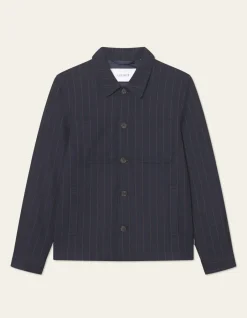 miesten hybriditakki, MARSEILLE PINSTRIPE HYBRID JACKET>Les Deux New