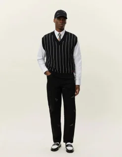 miesten liivi, GASTON JACQUARD PINSTRIPE VEST>Les Deux