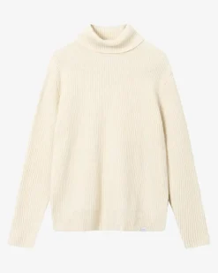 miesten neule, EDDIE WOOL RIB ROLL NECK>Les Deux Online