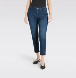 naisten farkut Chino Turn Up, sininen indigo>Mac New