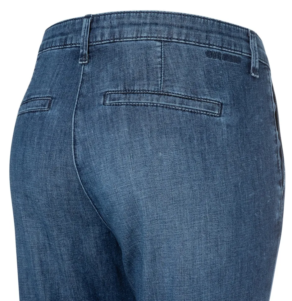 naisten farkut Chino Turn Up, sininen indigo>Mac New