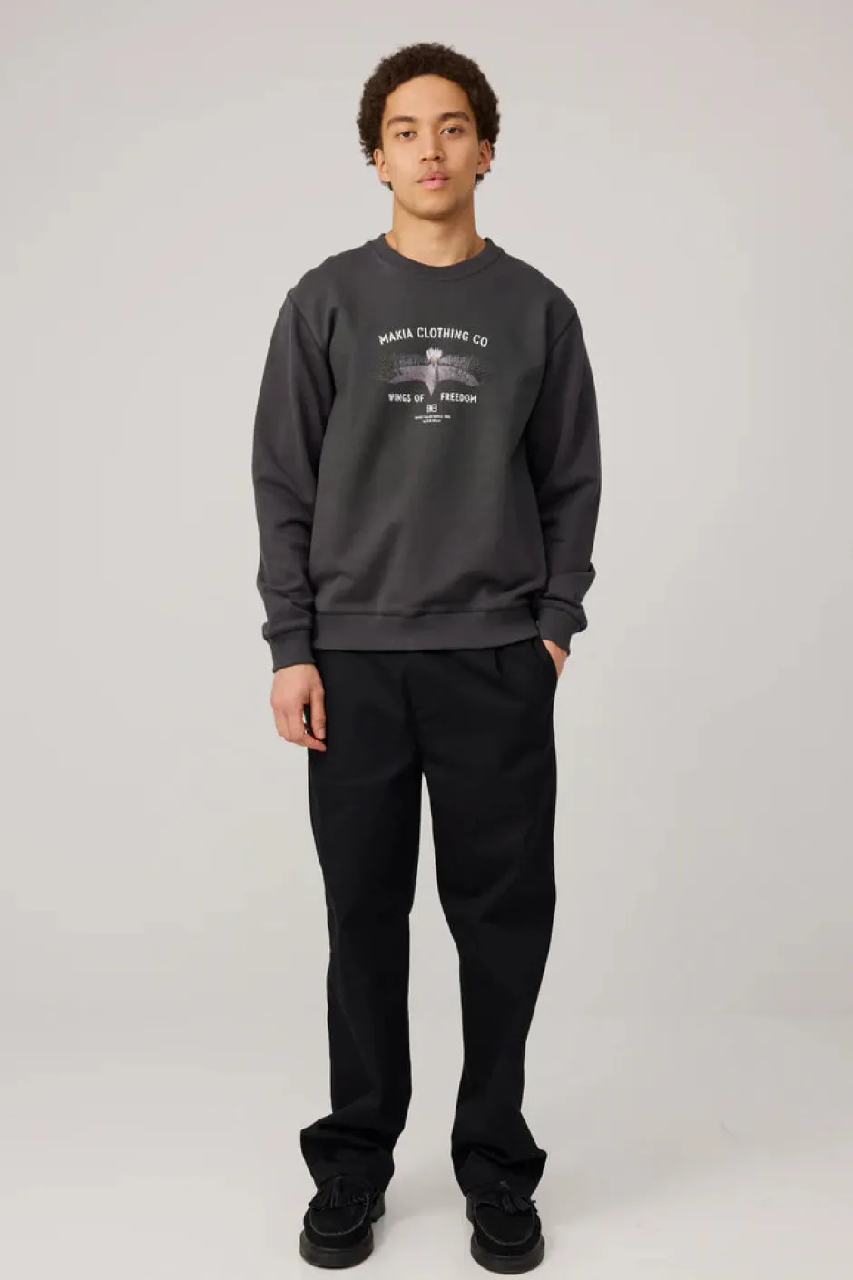 miesten collegepaita Eagle Sweatshirt,>Makia Discount