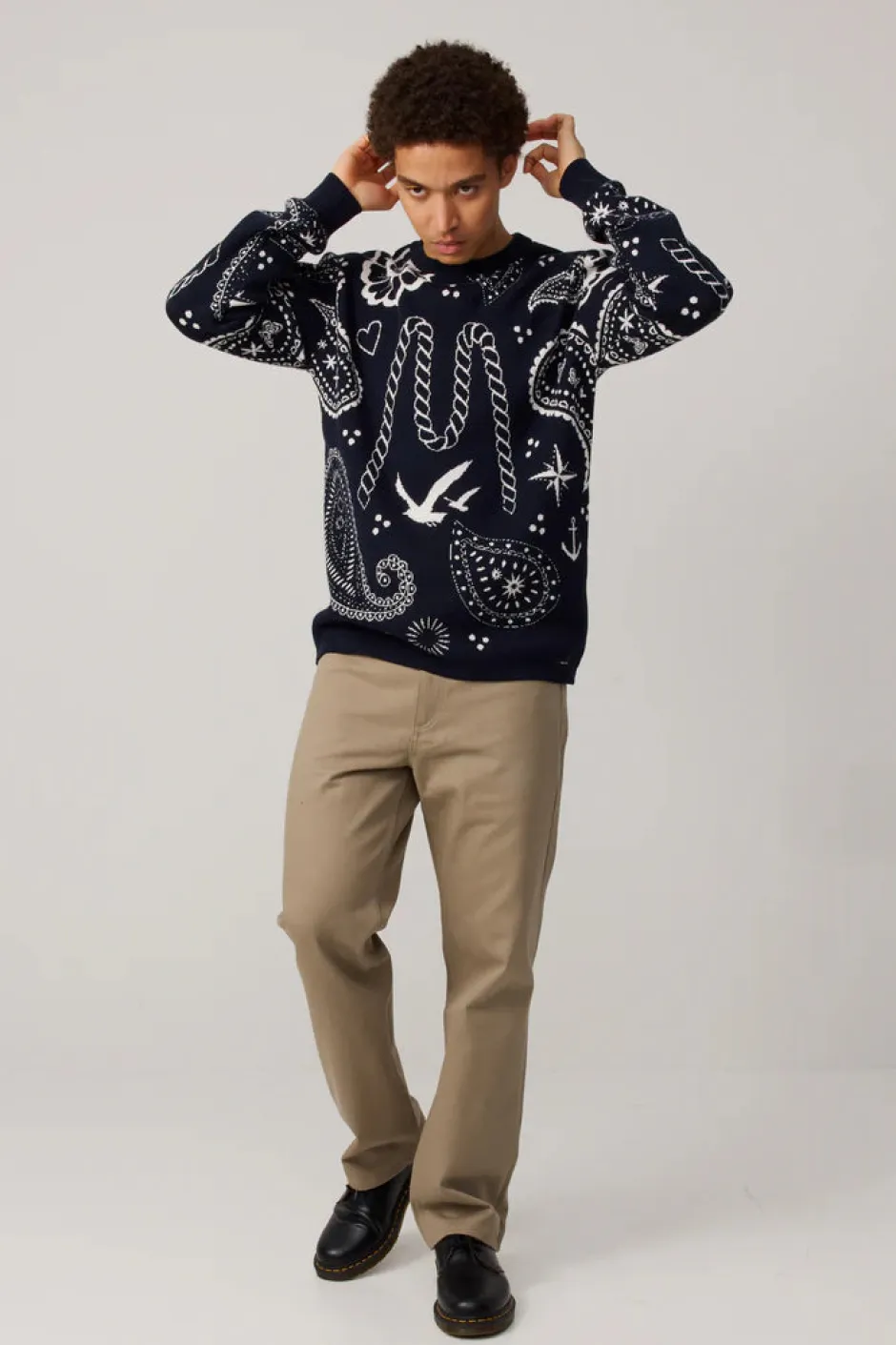 miesten neulepusero Beam Knit,>Makia Sale