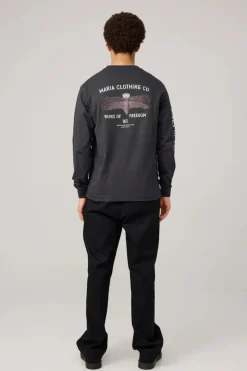 miesten pitkähihainen paita Wings Long Sleeve,>Makia