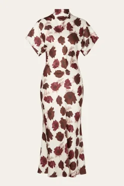 naisten mekko, ALIVA SL SATIN MIDI DRESS>Malina Sale