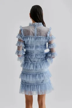 naisten mekko, CARMINE FRILL LACE MINI DRESS>Malina Online