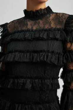 naisten mekko, CARMINE LONG SLEEVE LACE MAXI DRESS><noscript><img width=