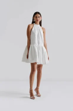 naisten mekko, FLORA HALTERNECK MINI DRESS>Malina New