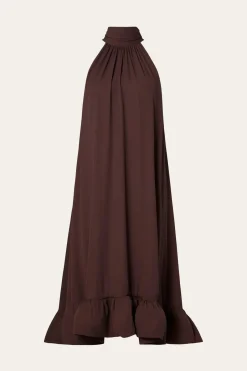 naisten mekko, SABRINA HALTERNECK RUFFLED MAXI DRESS><noscript><img width=