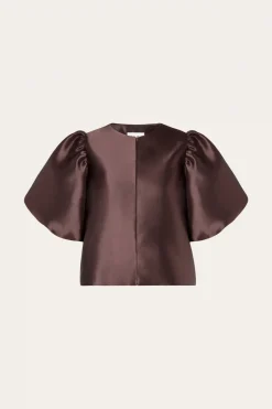 naisten pusero, CLEO POUF SLEEVE BLOUSE>Malina Hot
