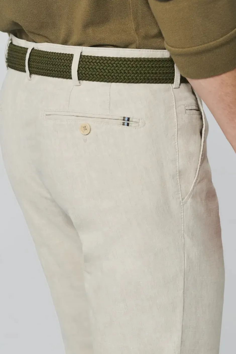 miesten housut, BONN LINEN COTTON TROUSER>Meyer Best