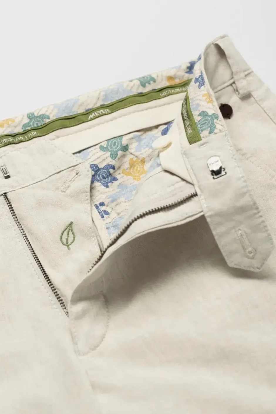 miesten housut, BONN LINEN COTTON TROUSER>Meyer Best