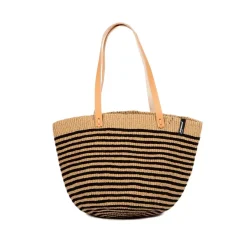 laukku, Pamba shopper basket | Black thin stripe>Mifuko Discount