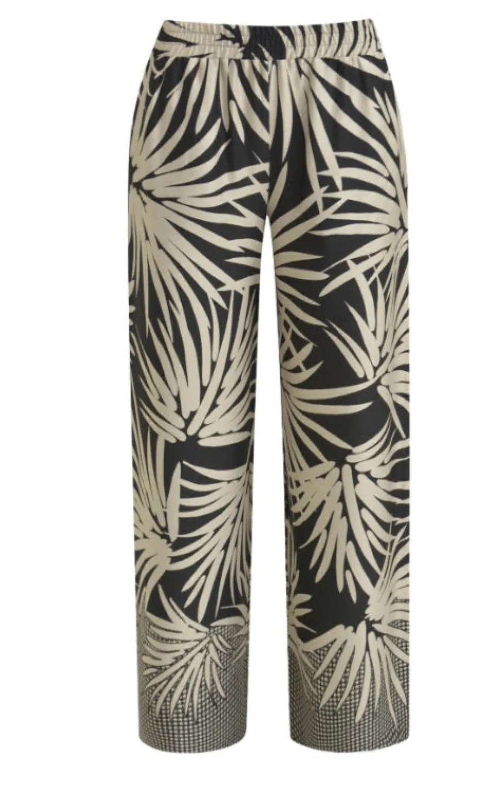 naisten housut, WIDLEG PANTS BLACK PRINT>Milano Italy Clearance
