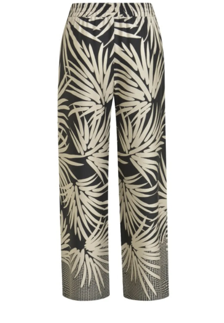 naisten housut, WIDLEG PANTS BLACK PRINT>Milano Italy Clearance