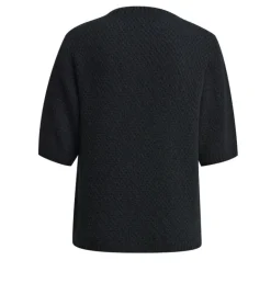 naisten neuletakki, CARDIGAN 1/2 SLEEVE BLACK>Milano Italy Best