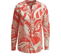 naisten pusero, BLOUSE LS POPPY PRINT>Milano Italy Outlet