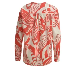 naisten pusero, BLOUSE LS POPPY PRINT>Milano Italy Outlet