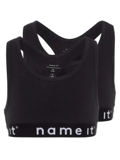 hihaton toppi, NKFSHORT TOP 2P SOLID BLACK>Name It Outlet