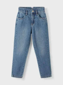 korkeavyötäröiset farkut, NKFBELLA DNMATAMY HW ANCLE MOM PANT Indigo>Name It Clearance