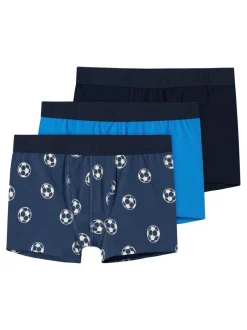 Lasten Bokserit 3-Pack, NKMBOXER 3P DARK DENIM FOOTBALL NOOS>Name It Outlet