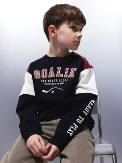 lasten college NKMSHAWN LS NREG SWEAT BRU,>Name It Sale