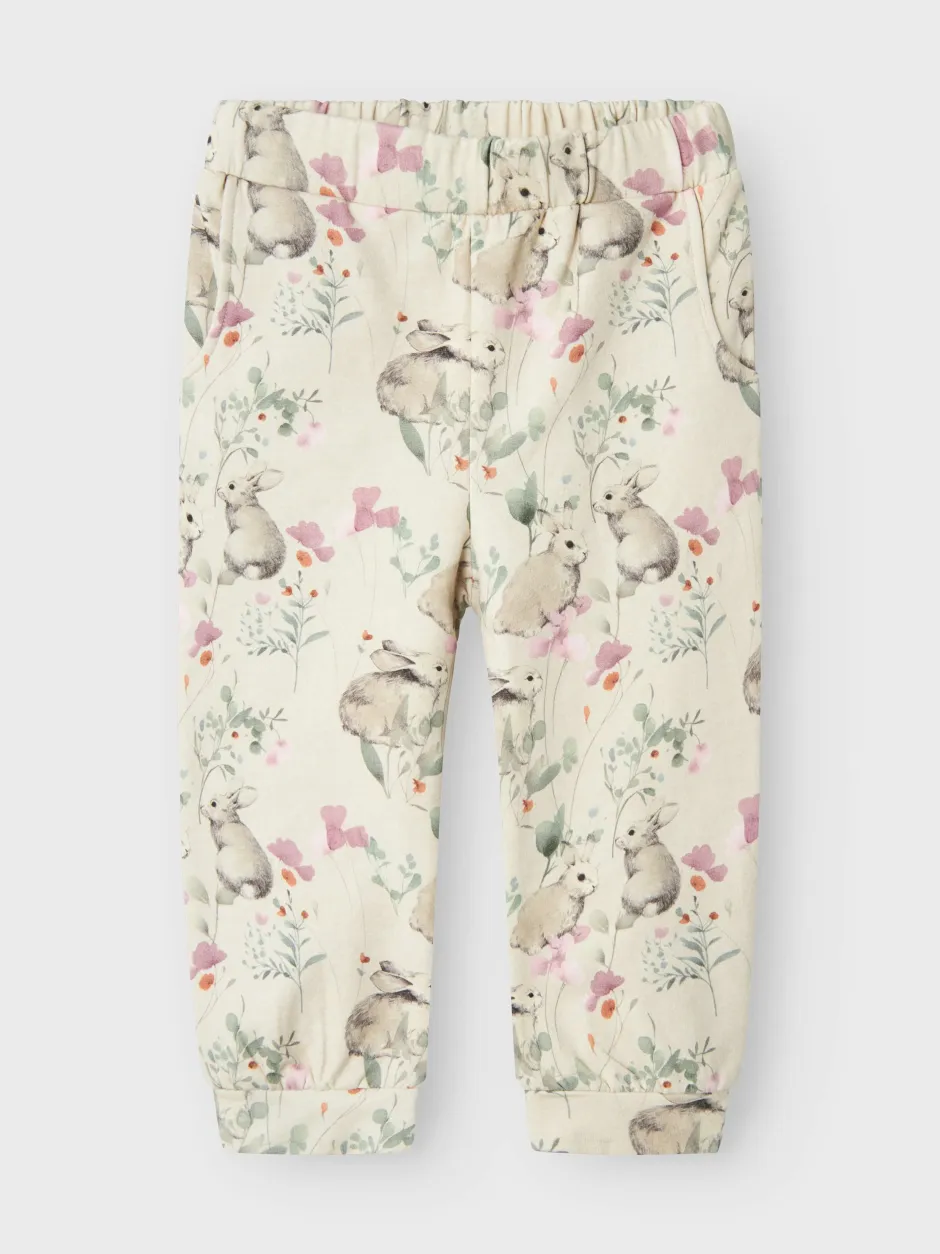 Lasten Collegehousut, NMFSADIE REG SWEAT PANT Beige Kuosi>Name It Sale